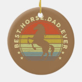 Mannen beste pappa ooit Paard Keramisch Ornament (Achterkant)