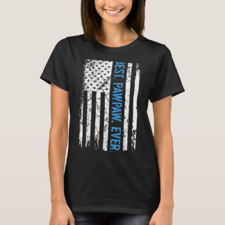 Mannen beste Pawpaw ooit Amerikaanse vlag voor vad T-shirt