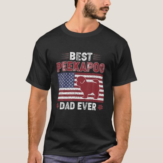 Mannen beste peekapoodad Oost-Amerikaanse vlag hon T-shirt (Voorkant)