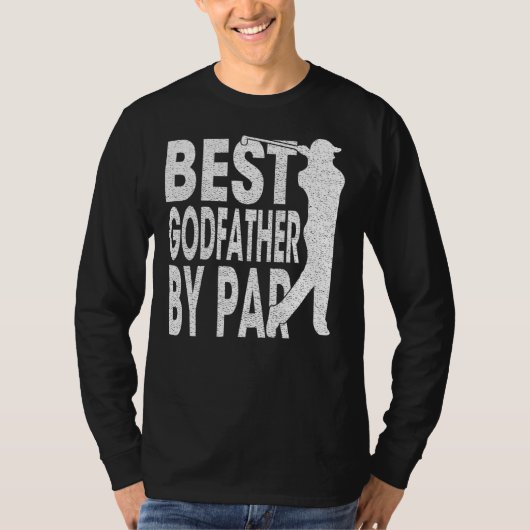 Mannen beste peetvader van par  pro golfer vet t-shirt (Voorkant)