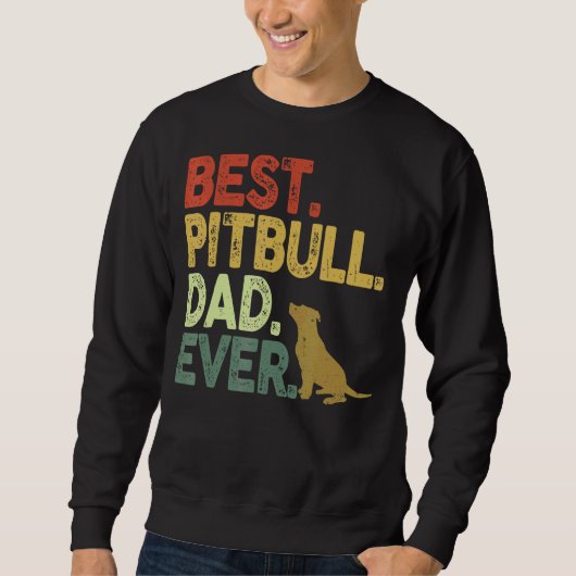 Mannen beste Pitbull papa ooit  Pitbull Pap Trui (Voorkant)