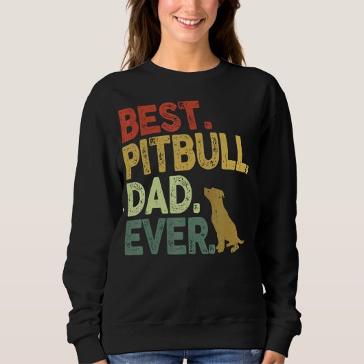 Mannen beste Pitbull papa ooit Pitbull Pap Trui (Voorkant)
