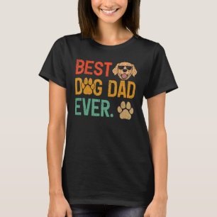 Mannen beste poedel-hond pap pap pap vaders vaders t-shirt