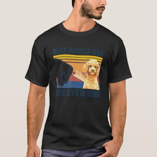 Mannen Beste Poodle Vader Ooit Hond Vaderdag T-shirt (Voorkant)