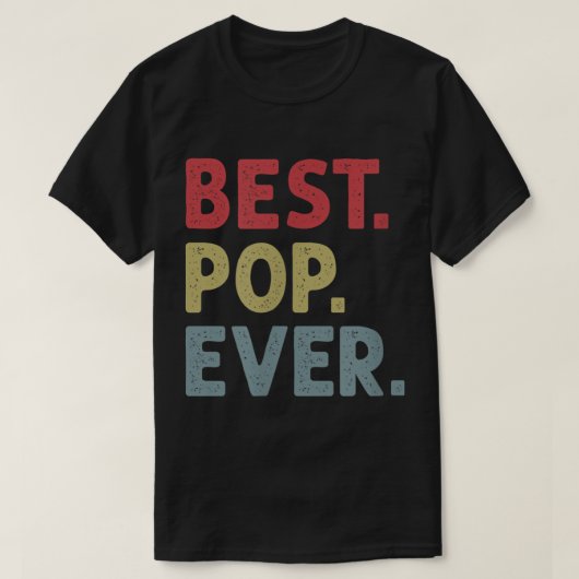 Mannen beste Pop ooit design voor opa of pap T-shirt (Design voorkant)