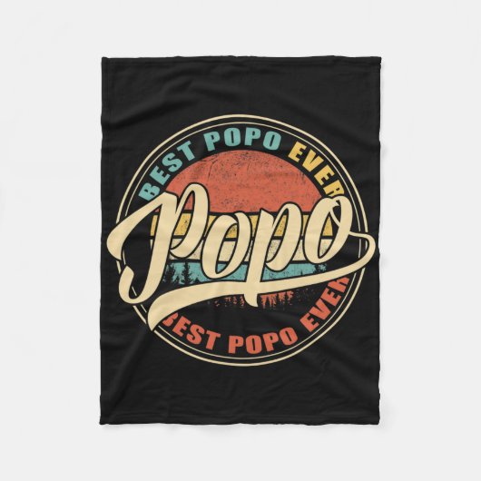Mannen beste pop ooit  retro Funny Gifts Dad Fleece Deken (Voorkant)