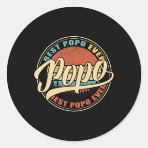 Mannen beste pop ooit  retro Funny Gifts Dad Ronde Sticker