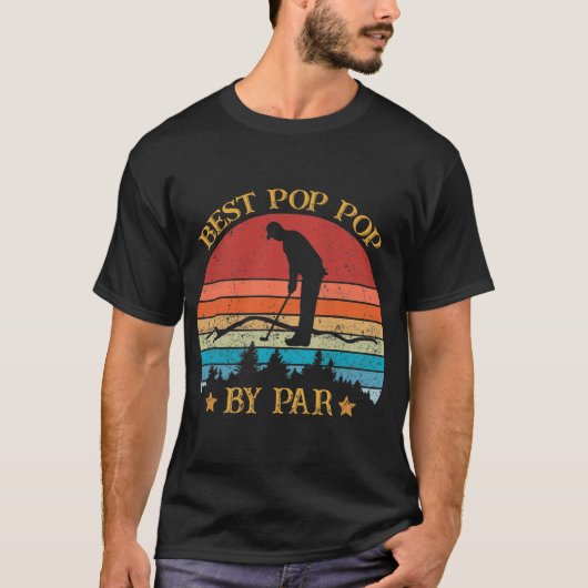 Mannen beste pop pop door Par Vaderdag Golf Lover T-shirt (Voorkant)