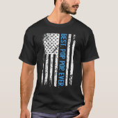 Mannen beste Pop Pop ooit Amerikaanse vlag voor fa T-shirt (Voorkant)