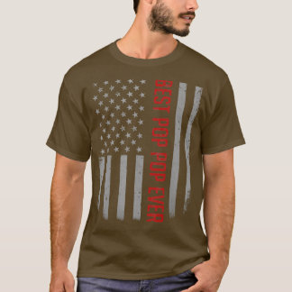 Mannen beste Pop Pop ooit Amerikaanse vlaggeschenk T-shirt