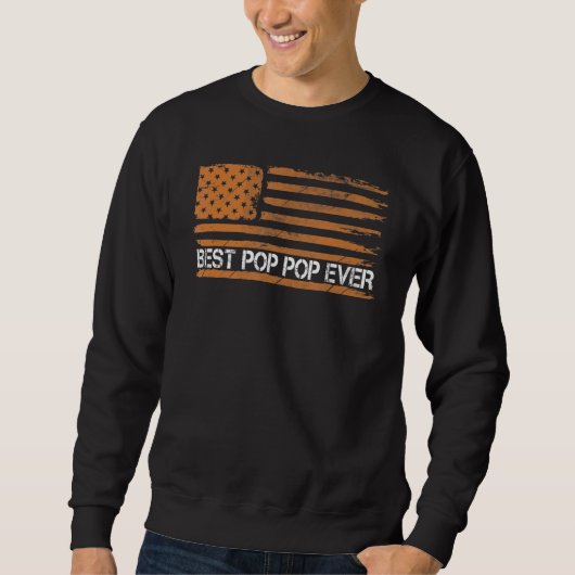 Mannen beste Pop Pop ooit grootvader Amerikaanse v Trui (Voorkant)