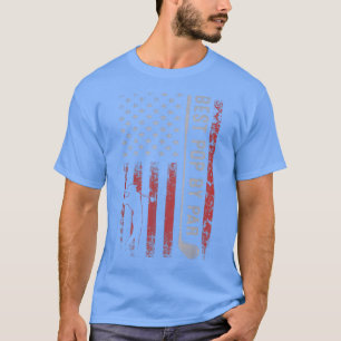 Mannen beste Pop van de Par American vlag Golf Pat T-shirt