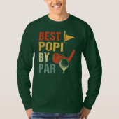 Mannen beste POPI van Par Golf T-shirt (Voorkant)