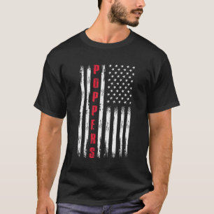 Mannen beste poppers ooit Amerikaanse vlag voor st T-shirt
