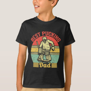 Mannen Beste Pucking Papa Hockey Retro Vintage IJs T-shirt