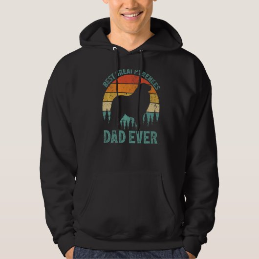 Mannen  beste Pyreneeën pap van vader" Hoodie (Voorkant)