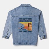 Mannen Beste Rhodesische Ridgeback Papa Ever Honde Denim Jacket (Achterkant)