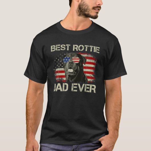 Mannen beste rottie pap overhemd Rottweiler Americ T-shirt (Voorkant)