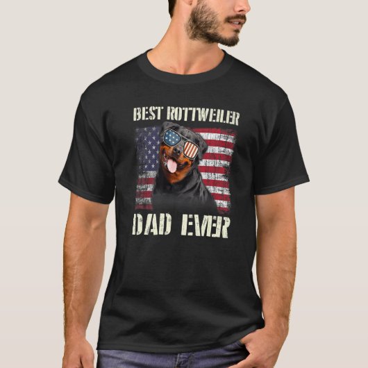 Mannen beste rottweiler vader ooit Amerikaanse vla T-shirt (Voorkant)