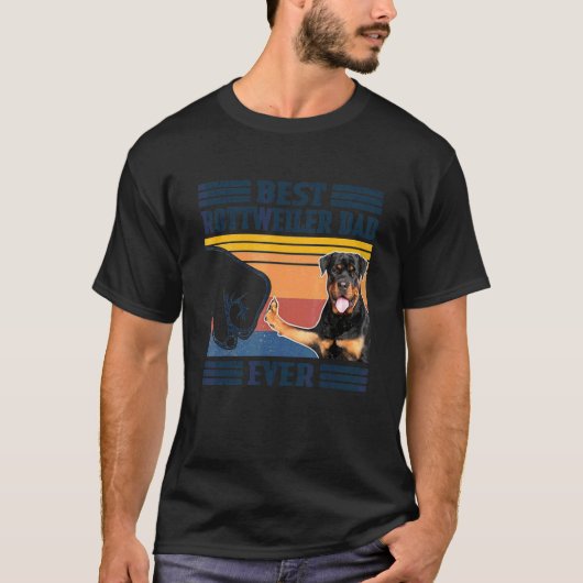 Mannen beste rottweiler vader ooit hond Vaderdag T-shirt (Voorkant)