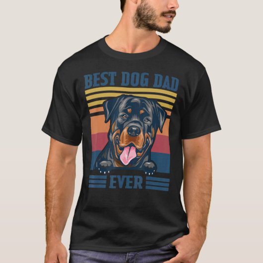 Mannen beste rottweiler vader ooit pap vader vader t-shirt (Voorkant)
