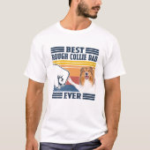 Mannen beste ruwe collie pap koorts Funny Dog Love T-shirt (Voorkant)
