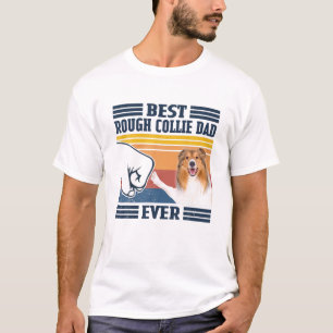 Mannen beste ruwe collie pap koorts Funny Dog Love T-shirt