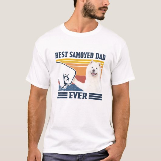 Mannen beste Samoyed Dad ever Funny Dog Lover Fath T-shirt (Voorkant)