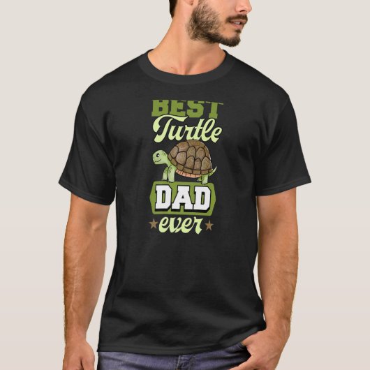 Mannen beste schildpad pap ooit grappige schildpad t-shirt (Voorkant)