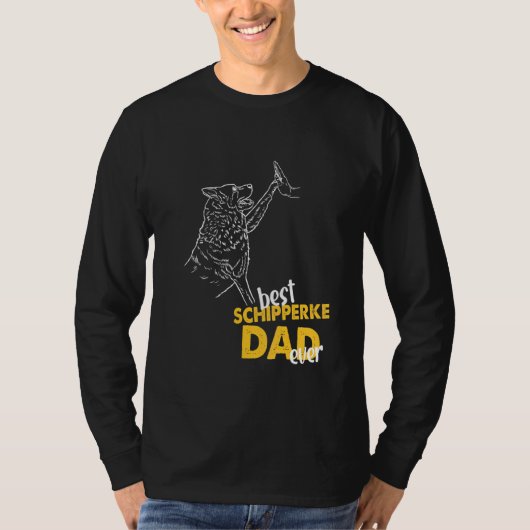 Mannen Beste Schipperke Papa Ooit Hond Schipperke  T-shirt (Voorkant)