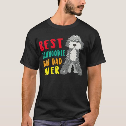 Mannen beste schnoedle hond vader op vaderdag grap t-shirt (Voorkant)