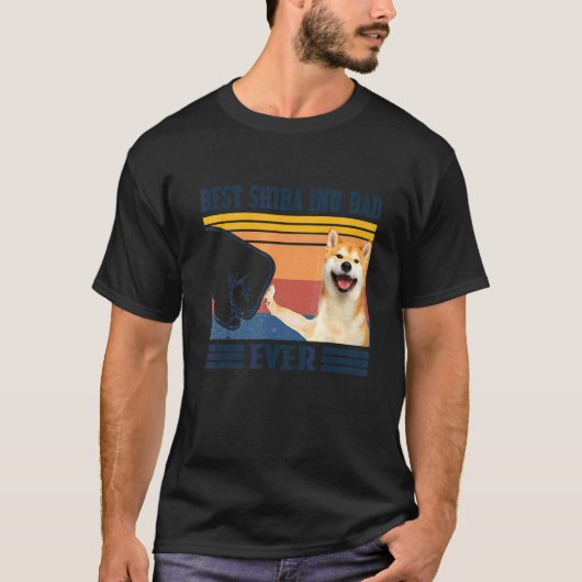 Mannen beste shiba inu vader ooit hond Vaderdag T-shirt (Voorkant)
