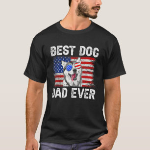 Mannen beste Siberische Husky Pap Oost-Amerikaanse T-shirt