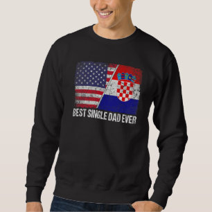 Mannen beste single papa ooit Kroatië vlag patriot Trui