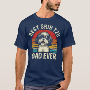 Mannen beste sjiitische Tzu pap ooit Vaderdag Vint T-shirt