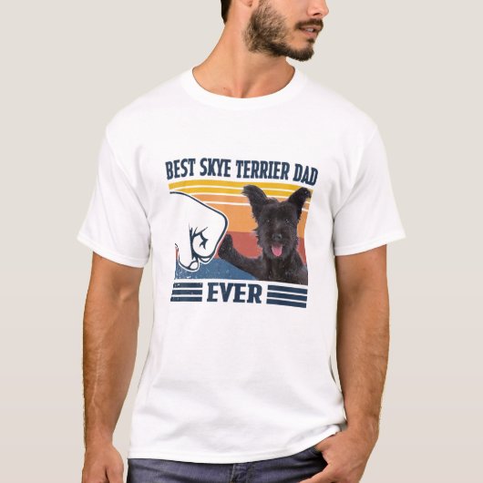 Mannen beste skye Terrier Dad ver Funny Dog Lover  T-shirt (Voorkant)