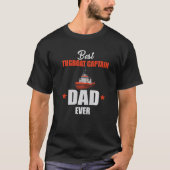 Mannen beste sleepboot kapitein papa ooit Gezegde  T-shirt (Voorkant)