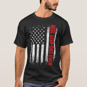 Mannen beste stepdad ooit Amerikaanse vlag Vaderda T-shirt