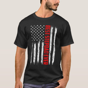Mannen beste stepdad ooit Amerikaanse vlag Vaderda T-shirt