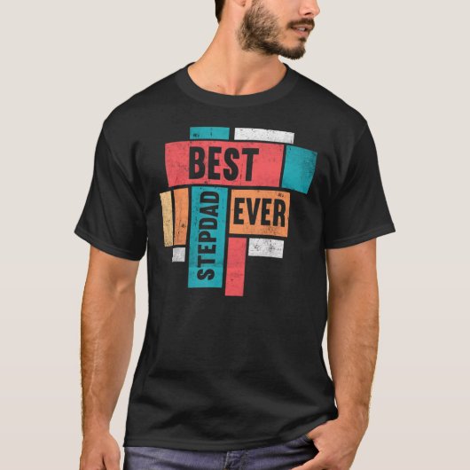 Mannen beste stepdad ver stepfather Happy Dad T-shirt (Voorkant)