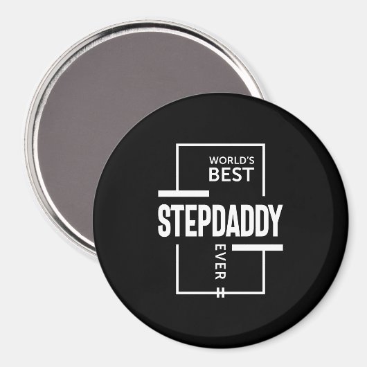 Mannen beste Stepdaddy-aver-cadeautje ter wereld Magneet (Voorkant / Achterkant)