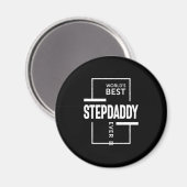 Mannen beste Stepdaddy-aver-cadeautje ter wereld Magneet (Voorkant / Achterkant)