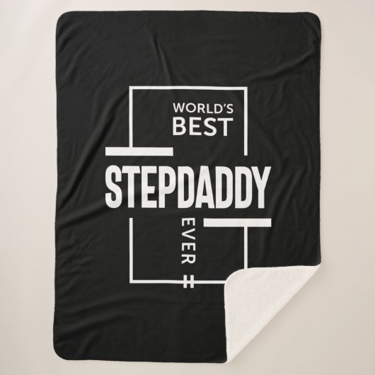 Mannen beste Stepdaddy-aver-cadeautje ter wereld Sherpa Deken (Voorkant)