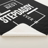 Mannen beste Stepdaddy-aver-cadeautje ter wereld Sherpa Deken (3/4)
