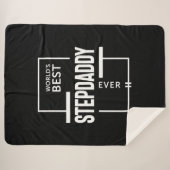 Mannen beste Stepdaddy-aver-cadeautje ter wereld Sherpa Deken (Voorkant (horizontaal))