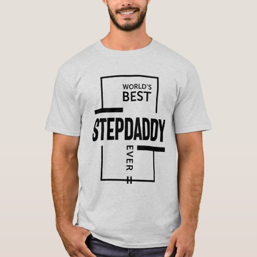Mannen beste Stepdaddy-aver-cadeautje ter wereld T-shirt (Voorkant)