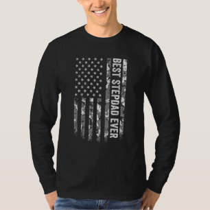 Mannen Beste Stiefvader Ooit Amerikaanse Vlag Camo T-shirt