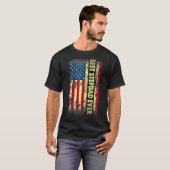 Mannen beste stiefvader ooit vaders dag Amerikaans T-shirt (Voorkant volledig)