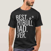 Mannen beste stieren pap ooit vaderdag voor hond t-shirt (Voorkant)