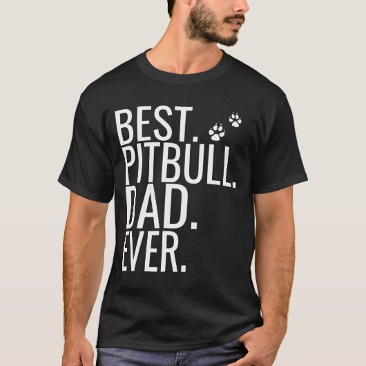 Mannen beste stieren pap ooit vaderdag voor hond t-shirt (Voorkant)